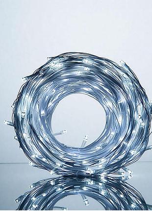 Новогодняя гирлянда комнатная нить 22 м 220 led комнатная гирлянда белый провод белый свет w220led22mww