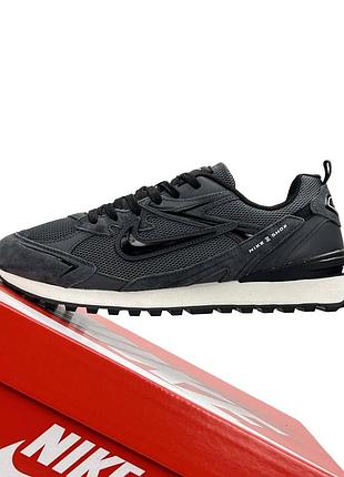 Nike waffle s grey black 10