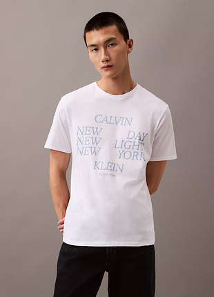 Оригинальная мужская футболка calvin klein белая