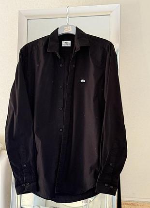 Чорна сорочка lacoste 38p