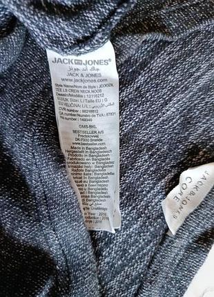 Джемпер чоловічий jack&jones чорносірий меланж р. м 9