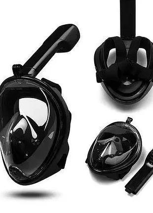 Маска для подводного плавания дайвинга tribord easybreath black водолазная маска с креплением для камеры