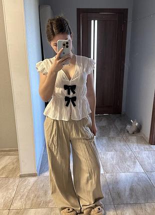 Лляні штани zara