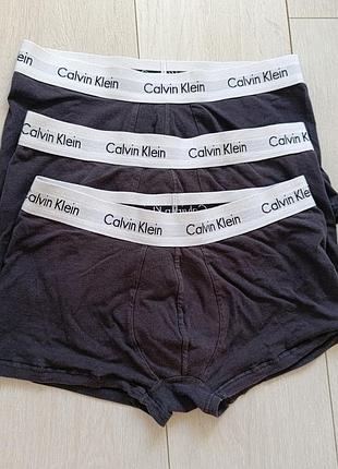 Черные трусы мужские базовые боксерки коттоновые calvin klein m м 10 38 46