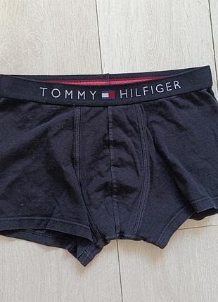 Черные трусы мужские базовые боксерки котоновые Tommy hilfiger m м 10 38 46