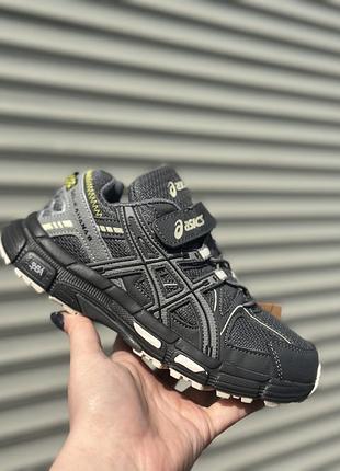 Підліткові кросівки asics gel kahana 8 в сіро зеленому кольорі, розміри 33-38