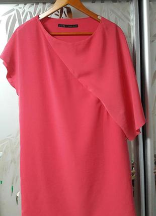 Плаття рожеве вечірній zara basic