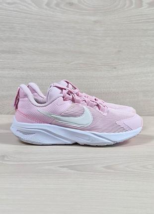 Спортивные кроссовки без шнуровки для девочки nike star runner 4 nn оригинал, размер 31.5