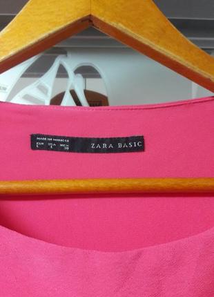 Платье розовое вечернее zara basic4 фото
