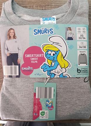 Новий сірий світшот "смурфетта" (the smurfs) — розміри xs, s, m та l ( українські це 40/42, 42/44, 44/46, 46/48.)