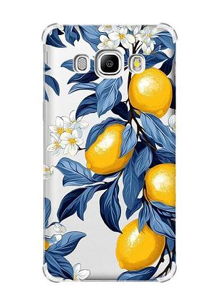 Чехол с утолщёнными углами на samsung galaxy j5(2016)/j510 лимонное дерево (принт 417)