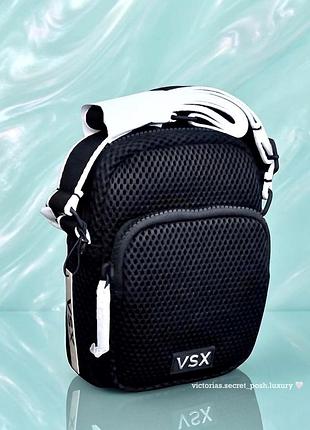Сумка-мессенджер черная, кроссбоди, слинг, сумочка для телефона victorias secret vsx, виктория сикрет. оригинал