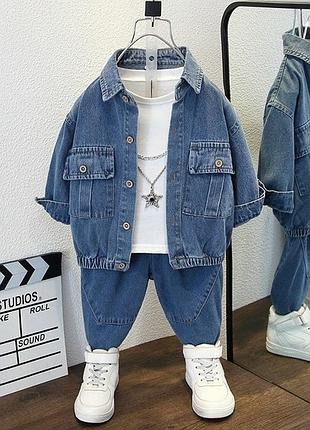 Джинсовый костюм для мальчика 90 г.
