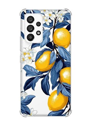 Чехол с утолщенными углами на samsung galaxy a53 лимонное дерево (принт 417)