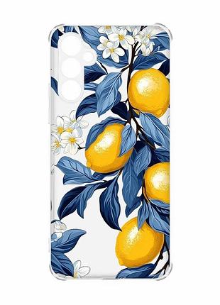 Чехол с утолщёнными углами на samsung galaxy a54 5g/a546 лимонное дерево (принт 417)