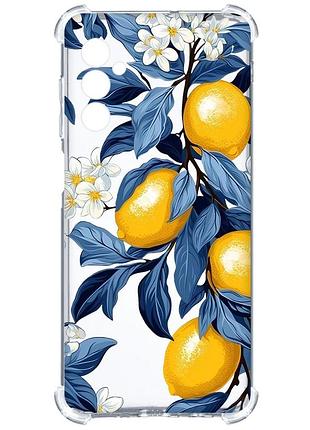 Чехол с утолщёнными углами на samsung galaxy a05s (a057) лимонное дерево (принт 417)