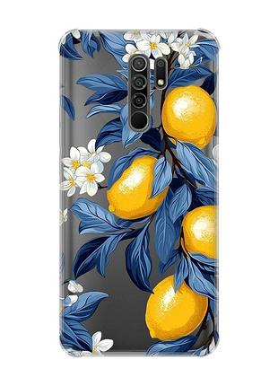 Чехол с утолщёнными углами на xiaomi redmi 9 лимонное дерево (принт 417)