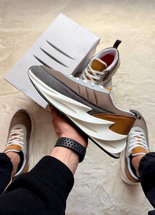 Кроссовки мужские adidas shark white &amp; gray &amp; brown