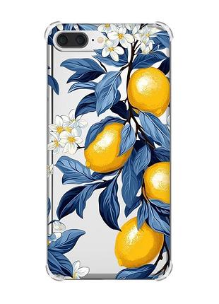 Чохол з потовщеними кутами на iphone 7 plus/ 8 plus лимонне дерево (принт 417)