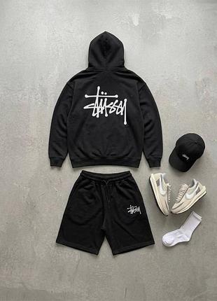Комплект, костюм худі+шорти stussy
