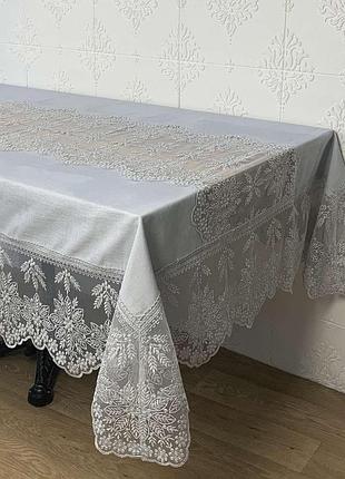 Скатертина acme tekstil 160x220 kis masali silver pvs