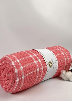 Покривало вафельне philippus 160x220 ekose pembe