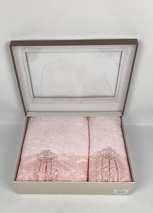Набір махрових рушників pupilla 2шт romantic pink