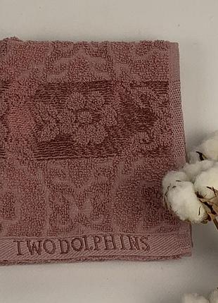 Рушник two dolphins classic cotton 30х50 melissa рожевий(e861)
