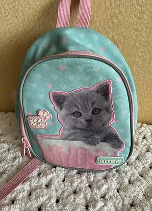 Рюкзак kite kids studio pets 150 г 22х20х9 см 3.25 л бірюзово-рожевий