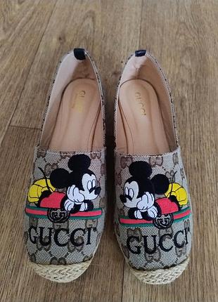 Лоферы/ слипоны gucci