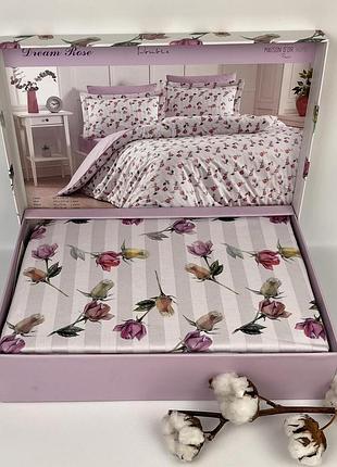 Постільна білизна maison d'or сатин 200х220 rose dream lilac