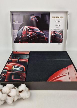 Постільна білизна altinbasak ранфорс 160x220 velox black