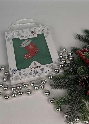Вафельний рушник в коробці nilteks christmas 4