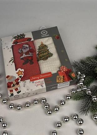Набір вафельних рушників nilteks 2шт lux christmas 3