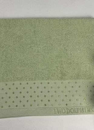 Рушник two dolphins classic cotton 30х50 lenny салатовий(е784)