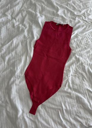 Рожеве боді zara xs з прорезиненої тканини
