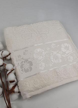 Рушник philippus platinum cotton 70x140 elina молочний (а295)