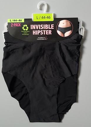 Трусики жіночі безшовні набір 2 шт invisible hipster, l (44-46) євро