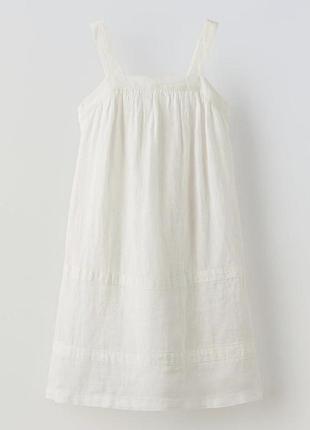 Нова льняна сукня сарафан zara для дівчинки
