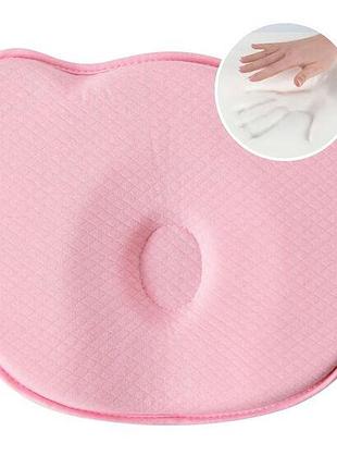 Подушка ортопедична дитяча babycomfort papaella 27x22x3 см з ефектом пам'яті (рожева)