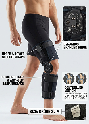 Ортопедический коленный ортез dynamics knee orthosis soft - регулируемый r.o.m.