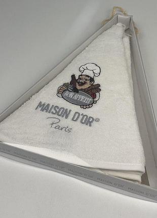 Рушник maison d'or round towel q70см white 1131