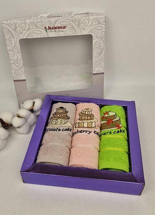 Набор махровых полотенец juanna 3 шт silvery box cake