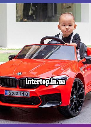 Дитячий електромобіль на акумуляторі bmw m 4791 з пультом радіокерування для дітей 3-8 років червоний
