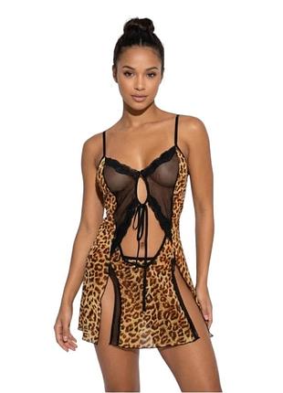 Леопардовый пеньюар nbb lingerie