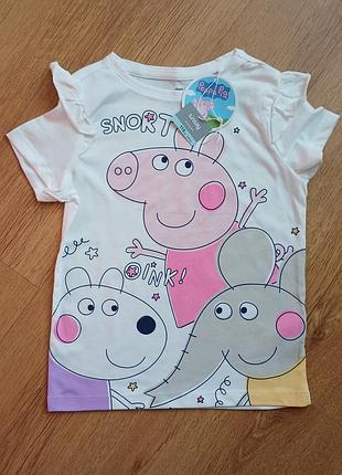 Футболка, футболочка peppa pig, пеппа sinsay 116см. 5-6р. нова.