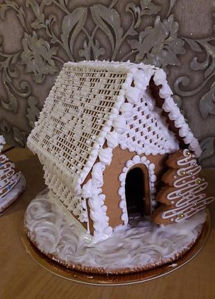 Новорічний пряниковий будиночок no 3, 3d пряники, подарунок на новий рік