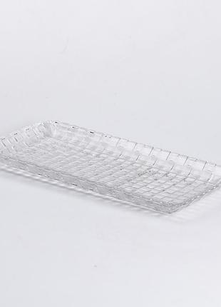 Блюдо для закусок стеклянное 25*12,5*1,5 см прямоугольное hp-yh-33
