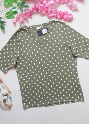 Бавовняна  футболка хакі в горох cotton traders 💜🌺💜