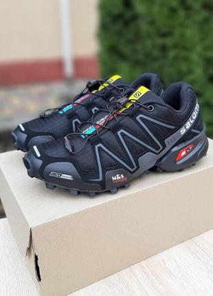 Salomоn speedcross 3 чорні з сірим🆕шикарні кросівки🆕купити накладений платіж